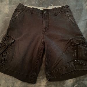 Black cargo shorts